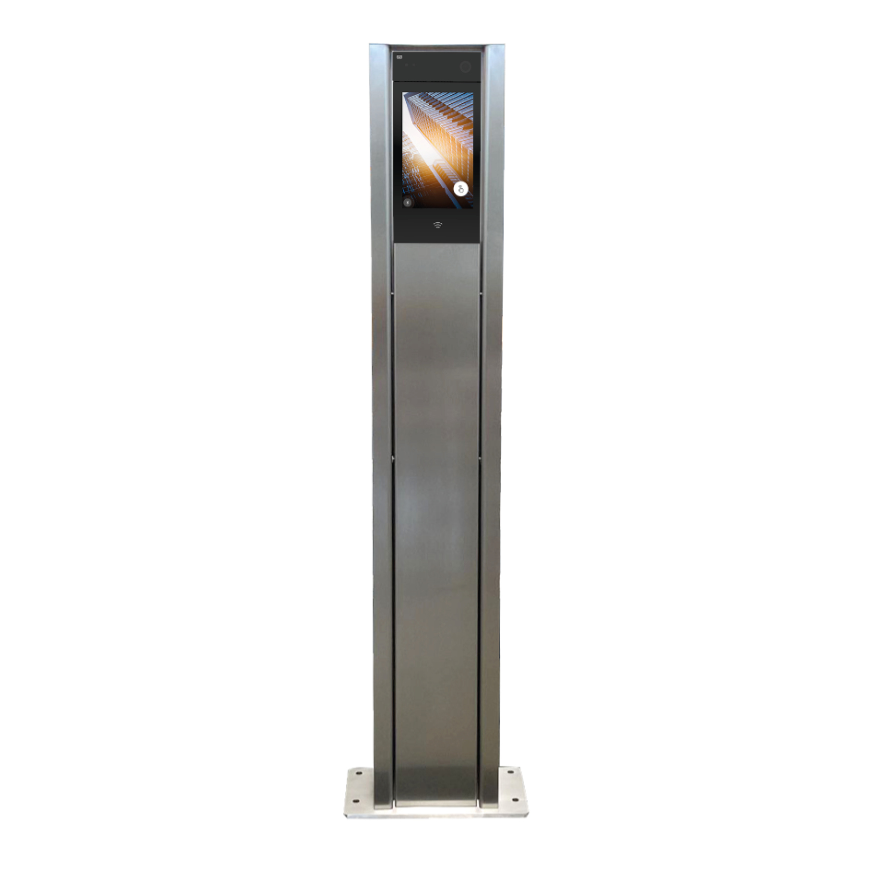 Edelstahl Stele M f. 2N IP Style Personen Bedienhöhe