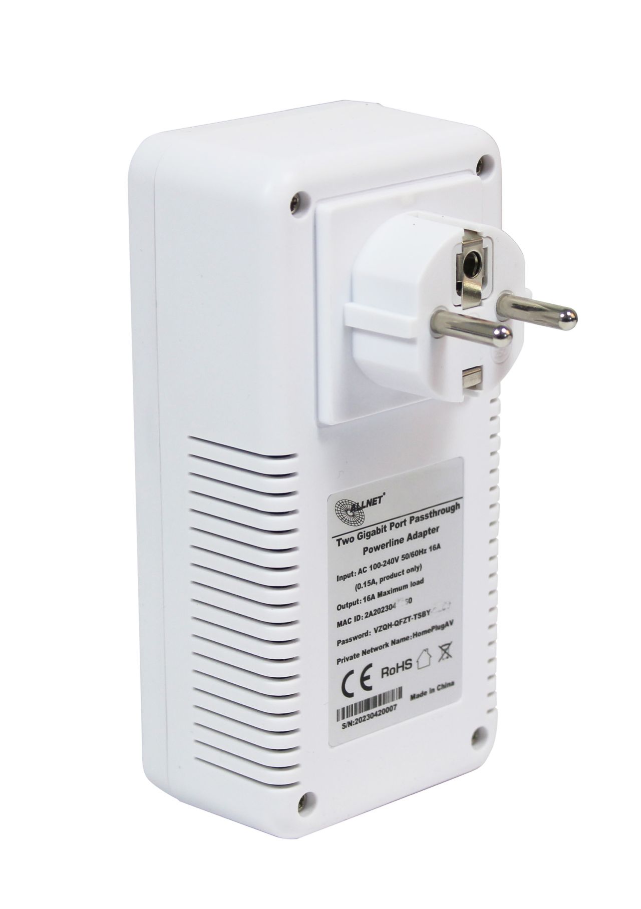 ALLNET Powerline 1200Mbit 2er Bundle Bridge RJ45 HomePlugV2 "SmartLink" Passtrough ALL1681205v2 ALLNET Powerline 1200Mbit 2er Bundle Bridge RJ45 HomePlugV2 "SmartLink" Passtrough ALL1681205v2
