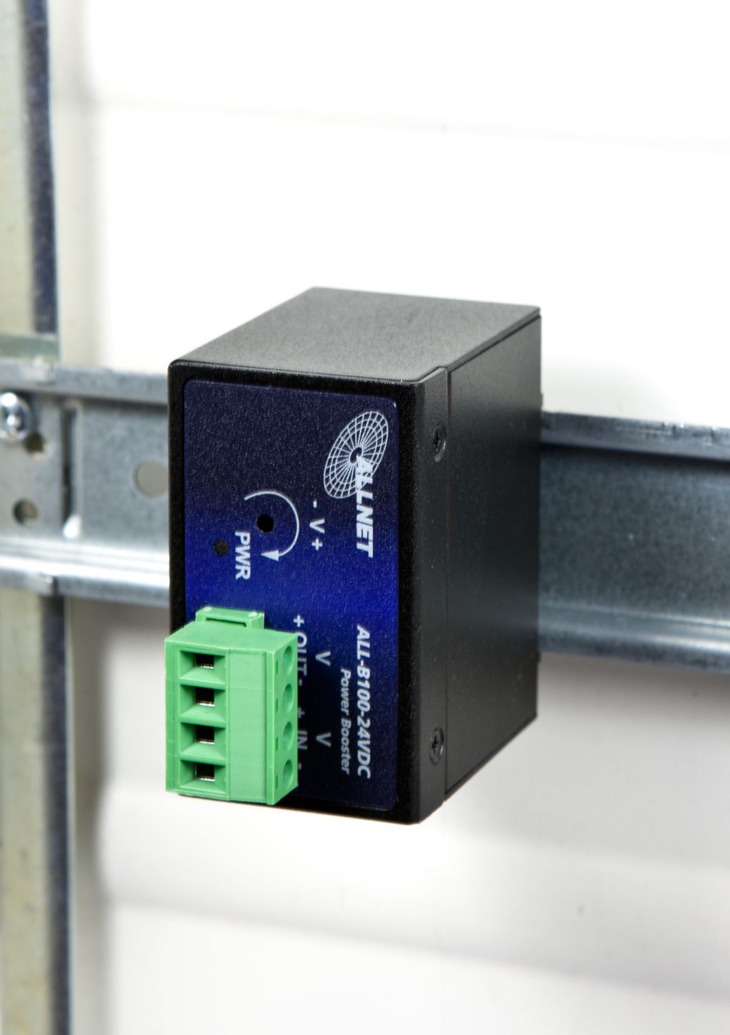 ALLNET ALL-B100-24VDC / Power-Booster 24VDC to 48~55VDC max. 95W HUT/DIN-Mounting ALLNET ALL-B100-24VDC / Power-Booster 24VDC to 48~55VDC max. 95W HUT/DIN-Mounting