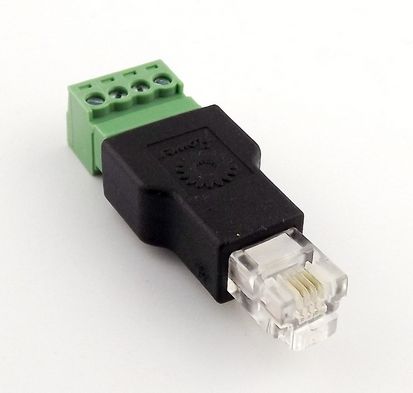 Kabel TK RJ11-Stecker, 6P4C-Terminalblock/Schraubkontakt *2er-Pack*