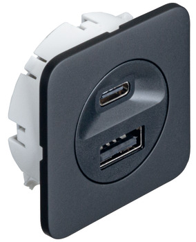 B-Ware (geprüft): USB-Ladestation, Häfele Loox5, USB-A / USB-C, 12 V (Vom Umtausch ausgeschlossen)