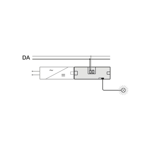 2-fach Verteiler , Häfele Loox5 mit Steuereingang für DALI-2™ DT6