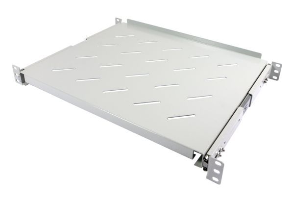 ALLNET 19"zbh. Fachboden ausziehbar, für  800mm Schrank tiefe, Lichtgrau, t550-650mm,