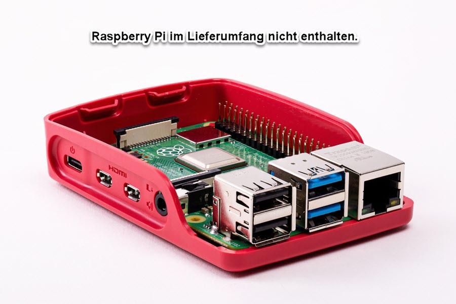 Raspberry Pi 4 Zubehör - offizielles Gehäuse rot/weiß für Pi 4 Raspberry Pi 4 Zubehör - offizielles Gehäuse rot/weiß für Pi 4