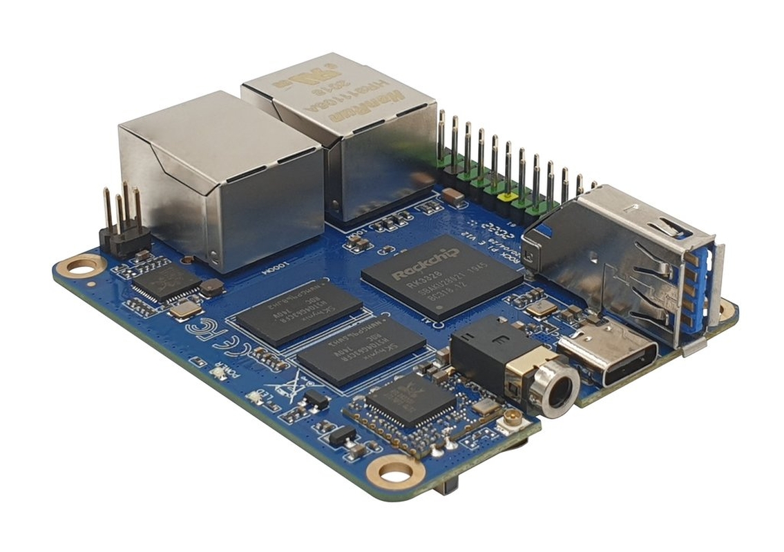 Rock Pi E D4W1 Dual Ethernet Board RK3328 512MB RAM 802.11 a/b/g/n, 2.4G