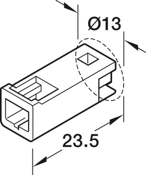 4-fach-Verlängerungsleitung, für Häfele Loox5 12 V 2-pol. (monochrom oder Tunable white 2-Draht-Technik)