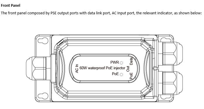 ALLNET PoE Injektor Outdoor IP67 IEEE802.3bt (15,4W/30W/60W) Metallgehäuse / ALL-PI2013OBT60 ALLNET PoE Injektor Outdoor IP67 IEEE802.3bt (15,4W/30W/60W) Metallgehäuse / ALL-PI2013OBT60