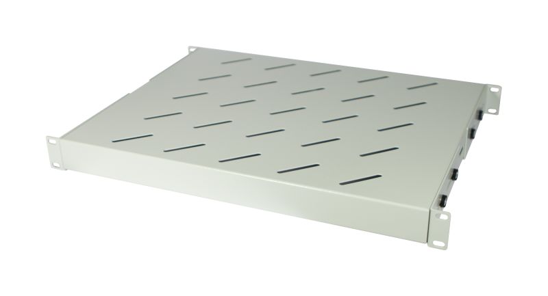 ALLNET 19"zbh. Fachboden fest, für 1100mm Schrank tiefe, 1HE, Lichtgrau, t850-950mm