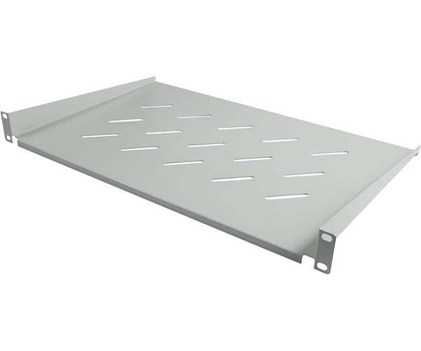 ALLNET 19"zbh. Fachboden, T200mm/1HE, Lichtgrau, Frontmontage,