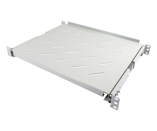 ALLNET 19"zbh. Fachboden ausziehbar, für  600mm Schrank tiefe, Lichtgrau, t350-450mm,