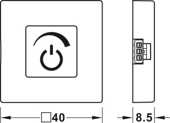 B-Ware (geprüft): Dimmer, Häfele Loox modular für Einrastverbinder (Vom Umtausch ausgeschlossen)