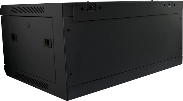ALLNET 19"Wandgehäuse, 12HE, 1-teilig, T450mm, Schwarz, SMC-Serie,