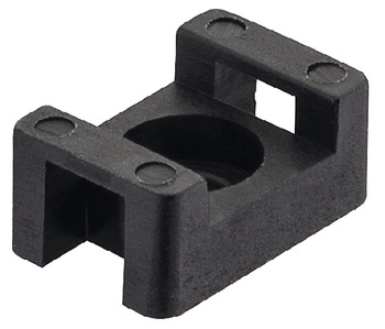 Schraubsockel, für Kabelbinder, Kunststoff (Polyamid), schwarz Schraubsockel, für Kabelbinder, Kunststoff (Polyamid), schwarz