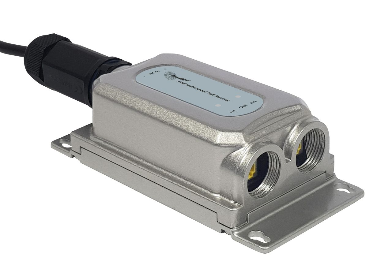 ALLNET PoE Injektor Outdoor IP67 IEEE802.3bt (15,4W/30W/60W) Metallgehäuse / ALL-PI2013OBT60 ALLNET PoE Injektor Outdoor IP67 IEEE802.3bt (15,4W/30W/60W) Metallgehäuse / ALL-PI2013OBT60