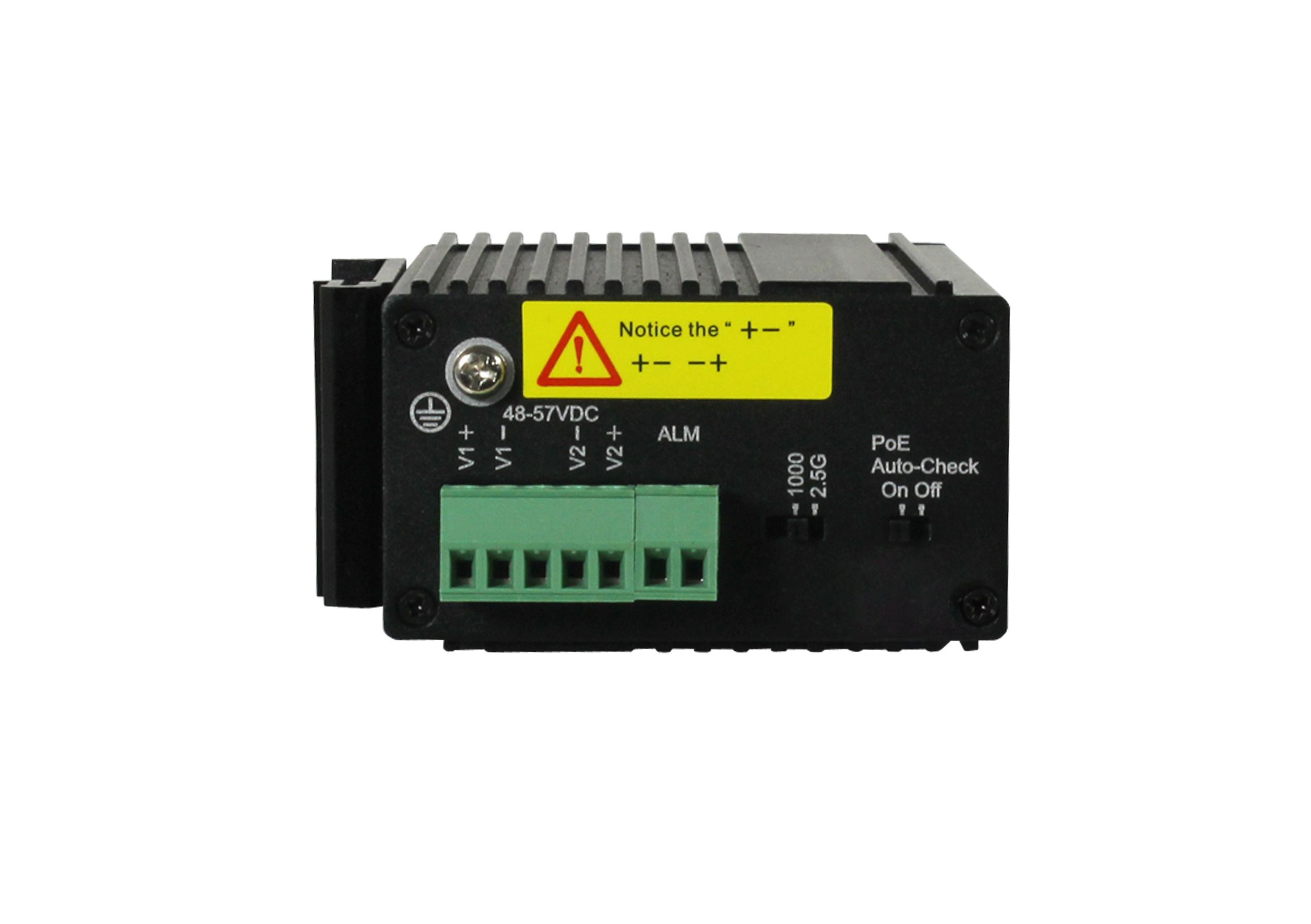 ALLNET Switch industrial unmanaged Layer2  3 Port 2.5 GbE &bull; PoE Budget 90W &bull; 1x PoE bt &bull; 2x SFP 1G/2.5G &bull; Lüfterlos &bull; DIN &bull; IP40 &bull; ALL-SGI8003P-2.5G