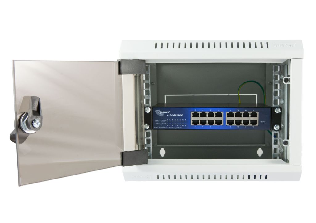 ALLNET Switch smart managed 16 Port Gigabit / 16x LAN / Lüfterlos / 19" & 10"/ "ALL-SG8316M"