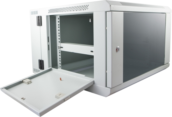 ALLNET 19"Wandgehäuse, 15HE, 2-teilig, T600mm, Lichtgrau, SMB-Serie,