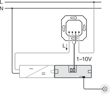 2-fach Verteiler , Häfele Loox5 mit Steuereingang für DALI-2™ DT6