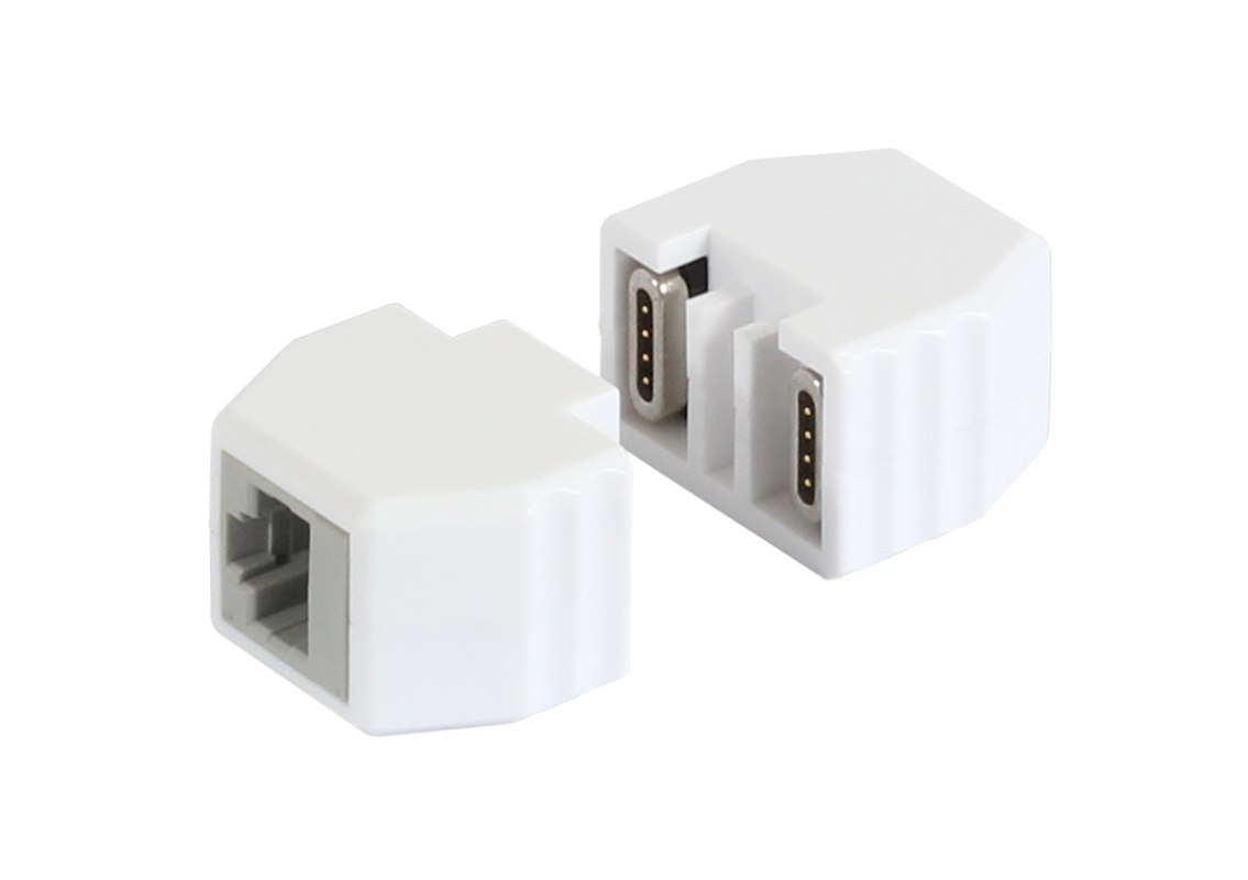 TP-TP Kupplung,CAT6A,Buchse,1:1 ,8-pol., RJ45, Sicherungskupplung, Abwurfbuchse, PoE fähig, bis zu 10GBit (ABS Gehäuse) - ALL-RJ45-Magnet TP-TP Kupplung,CAT6A,Buchse,1:1 ,8-pol., RJ45, Sicherungskupplung, Abwurfbuchse, PoE fähig, bis zu 10GBit (ABS Gehäuse) - ALL-RJ45-Magnet