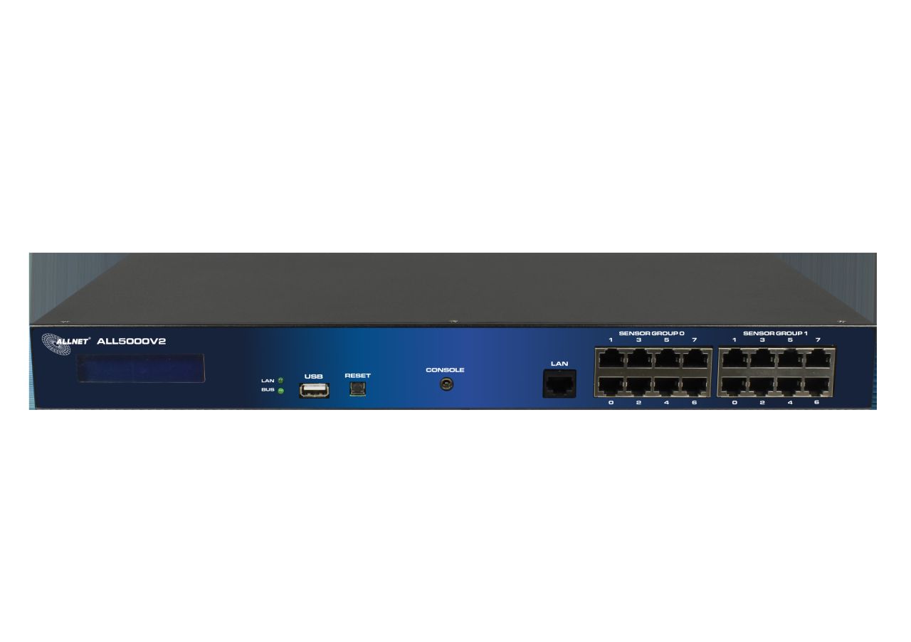 ALLNET MSR Zentrale "ALL5000v2" inkl. 16 Sensor Ports & 19" für IP Gebäude Automation