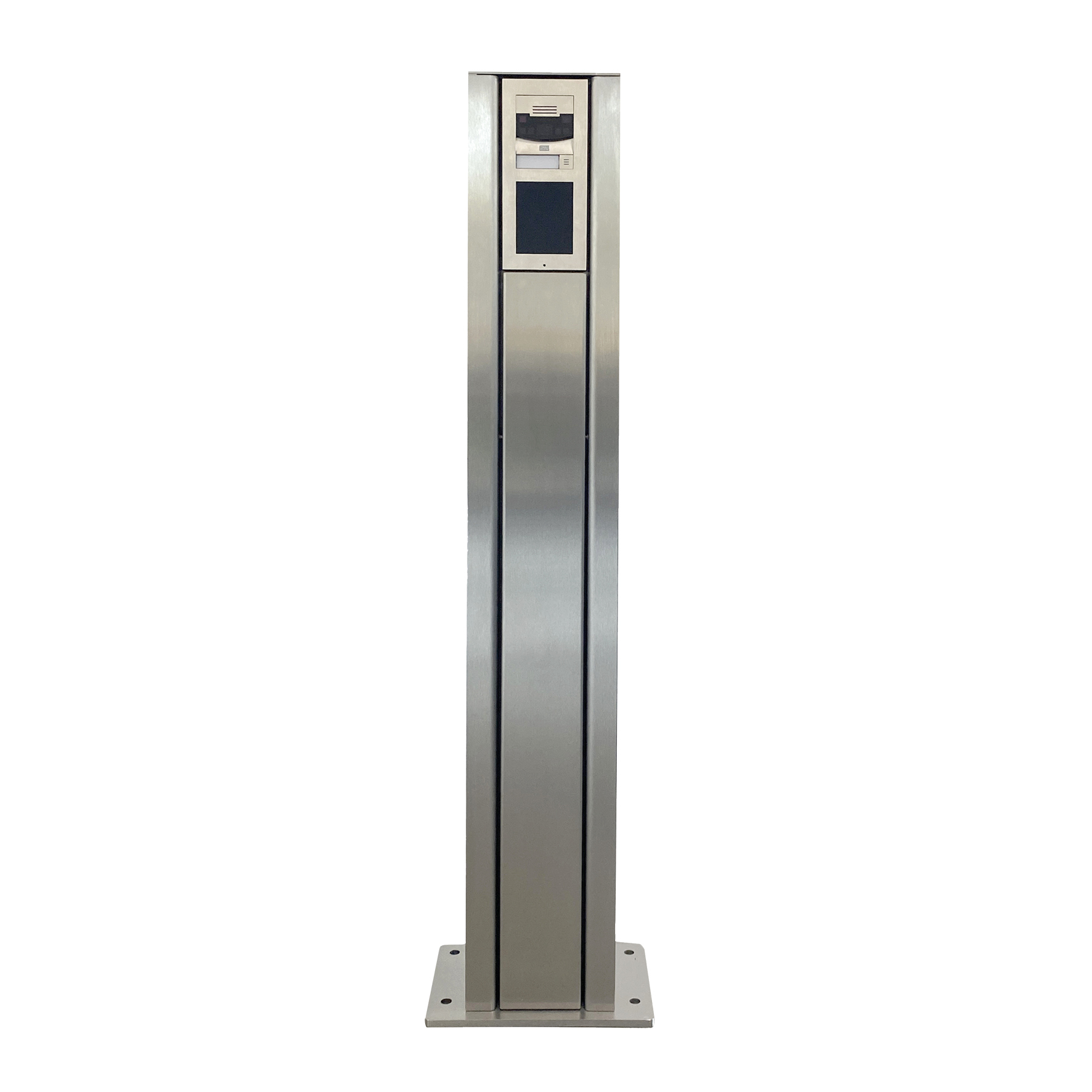 Edelstahl Stele M f. 2N IP Verso Personen Bedienhöhe