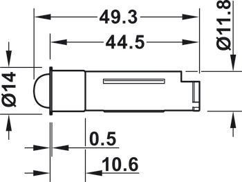 Bewegungsmelder (Nachlaufzeit einstellbar), Häfele Loox, modular, für Einrastverbinder Bewegungsmelder (Nachlaufzeit einstellbar), Häfele Loox, modular, für Einrastverbinder