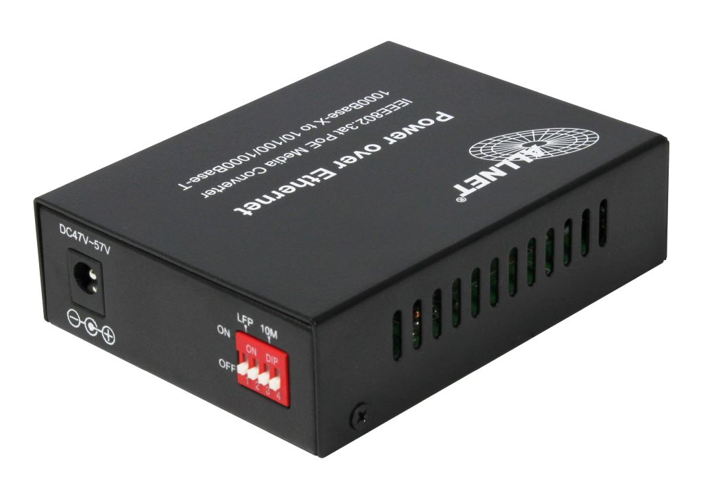 ALLNET Medienkonverter PoE (15,4W/30W) auf 1000BASE-SX/LX Single-/ Multimode SFP Mini-GBIC Anschluss "ALL-MC202P-SFP1-PoE"
