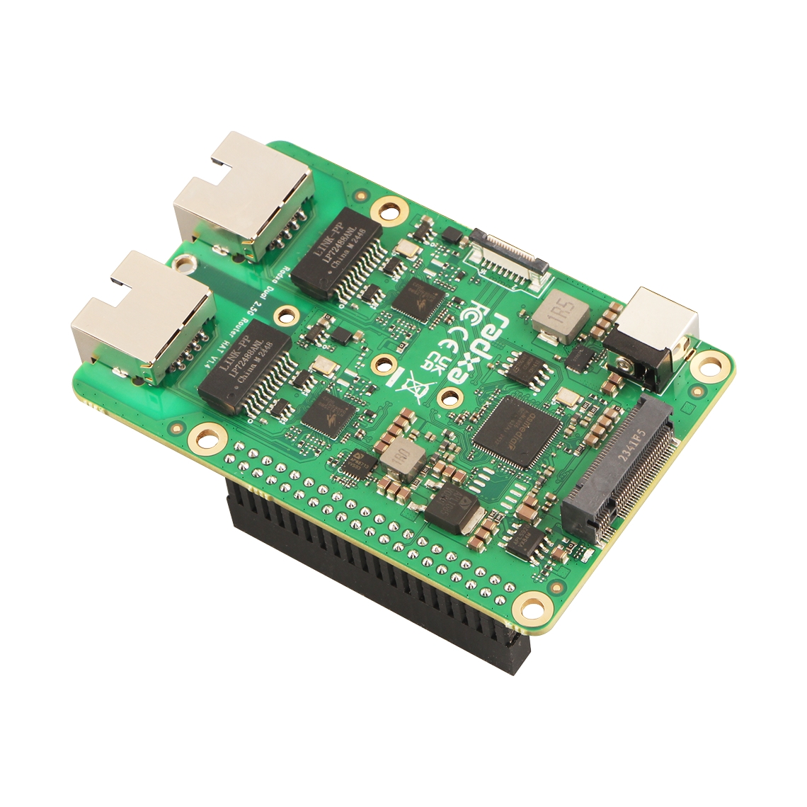 RADXA Dual 2.5GBit Router Hat, M.2, Raspberry 5, Radxa RADXA Dual 2.5GBit Router Hat, M.2, Raspberry 5, Radxa