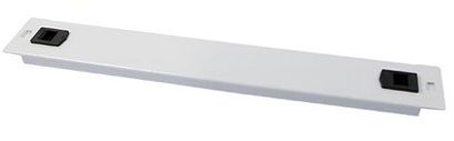 ALLNET 10"zbh. Blindplatte, 1HE, Lichtgrau, zum Einrasten(Werkzeuglos)