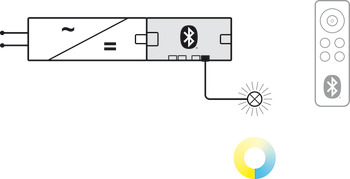 4-fach-Verteiler (1-Kanal), Häfele Connect Mesh Eco 12 V 2-pol. (Tunable white 2-Draht Technik)