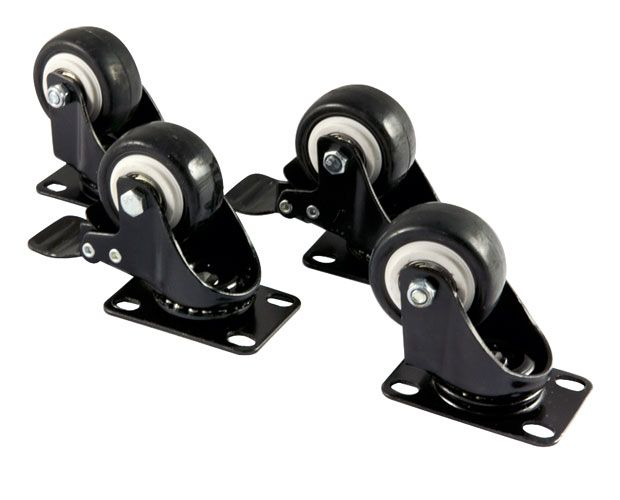 ALLNET 19"Grundgestell, zbh. Laufrollenset(Räder), h75mm, für SW4Post-Serie,