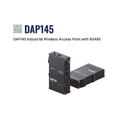 Teltonika · Accesspoint · DAP145 · 2x1 · Wi-Fi 4 · 300Mbit · 2x 10/100 · DIN Rail · RS485