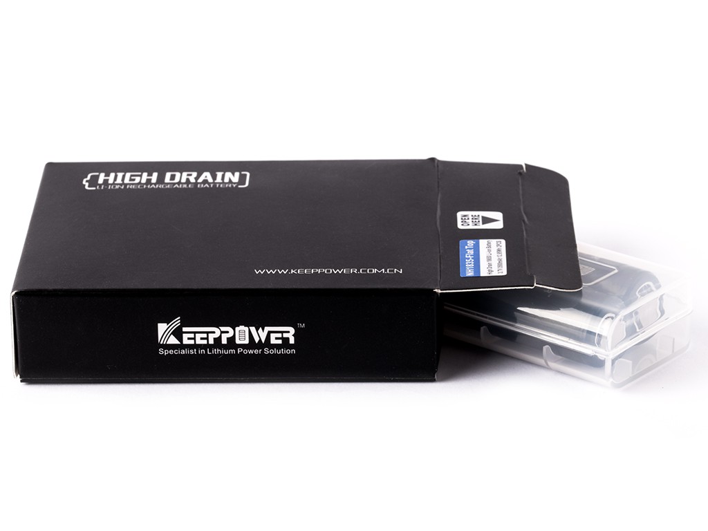 Batterie Akku wiederaufladbar 18650 3,6V - 3,7V 3500mAh Li-Ionen/Battery Akku  zbh. Keeppower *2er Pack* IMR18650/Panasonic NCR18650GA *ALLTRAVEL